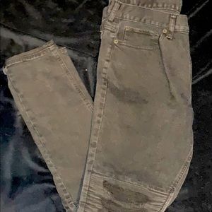 Biker stacked skinny jeans